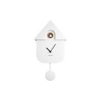 Nástenné hodiny Karlsson Modern Cuckoo KA5768WH (41 cm) - biele kukučkové